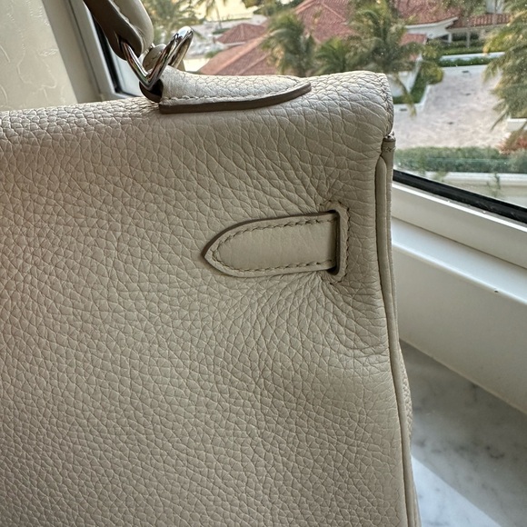 Hermes Kelly 32 cm Beton color ,Togo leather ,silver hardware - Picture 6 of 16